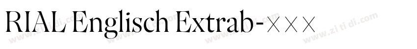 RIAL Englisch Extrab字体转换